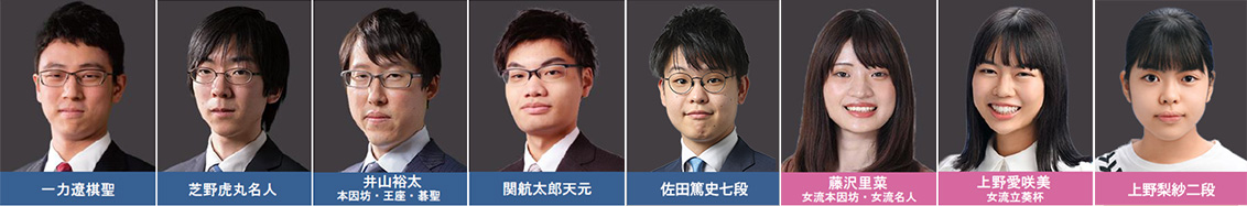 第19回アジア競技大会　囲碁日本代表 内定選手写真